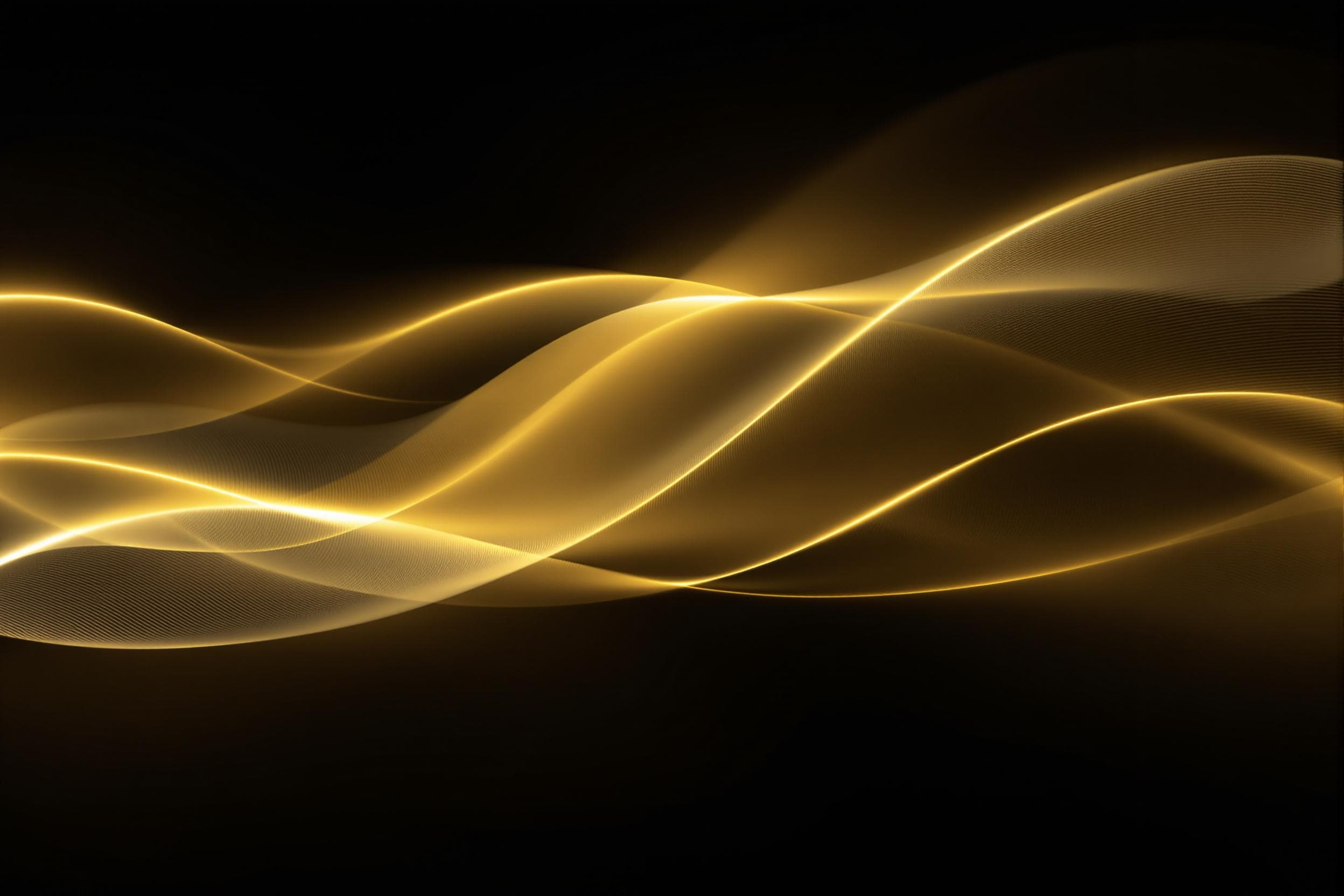 Elegant Gold Light Waves