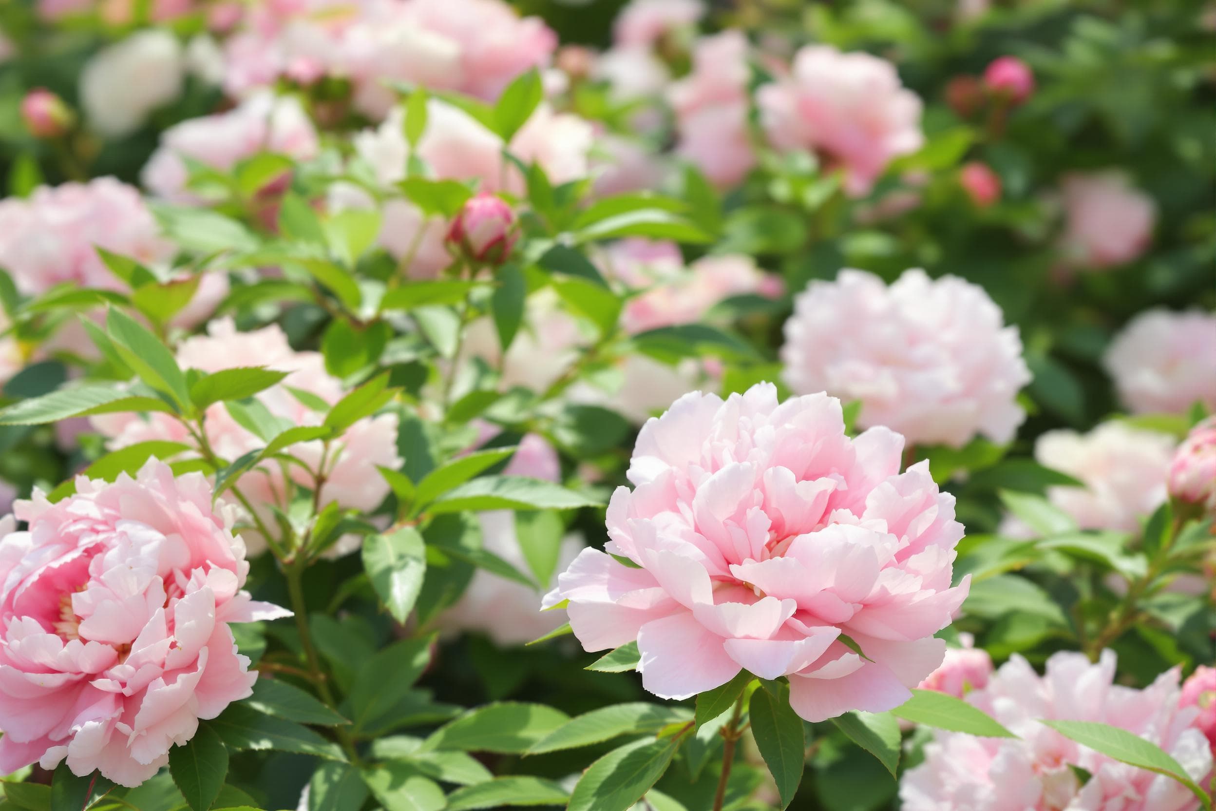 Ethereal Pink Peonies in Bloom