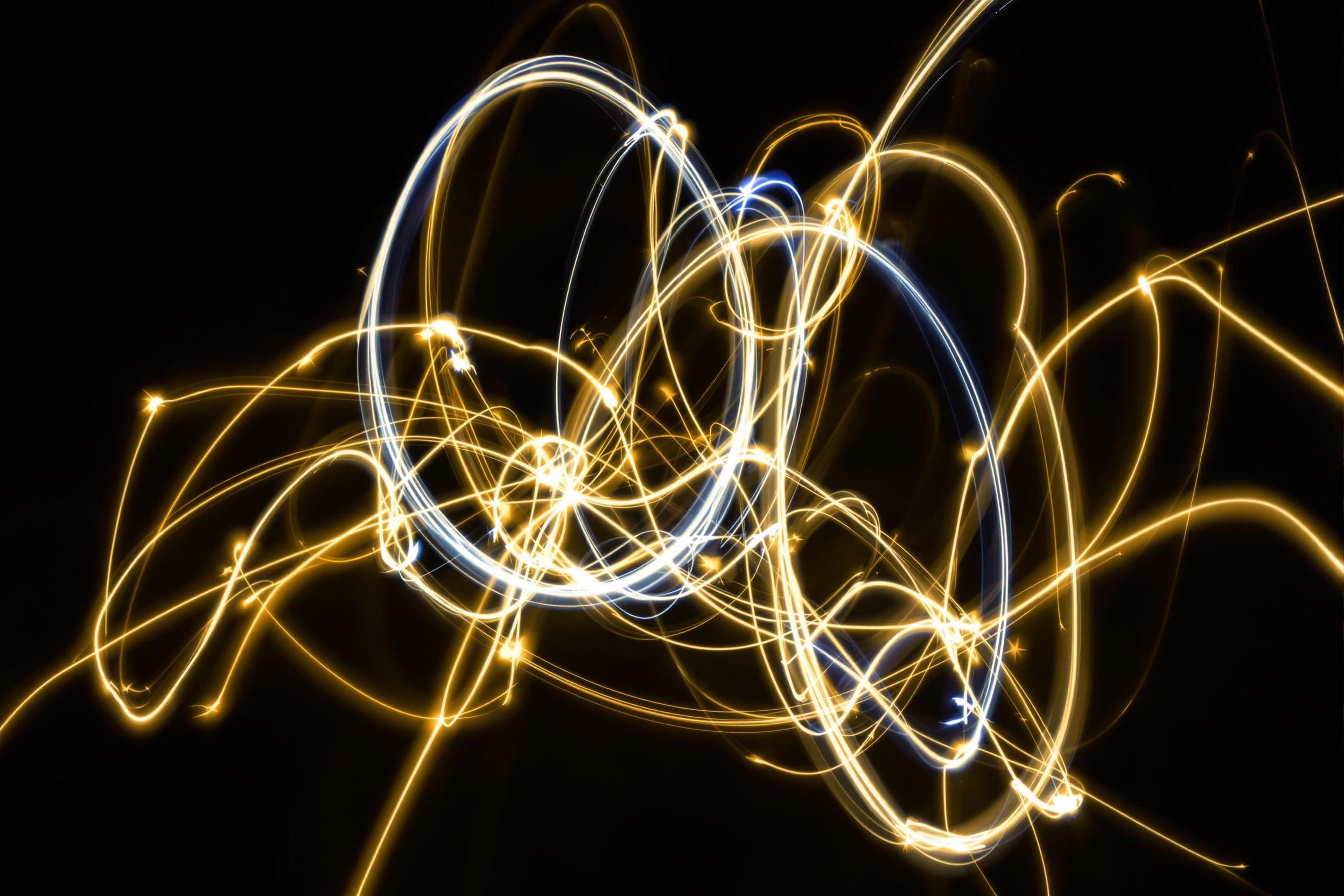 Vibrant Abstract Light Trails