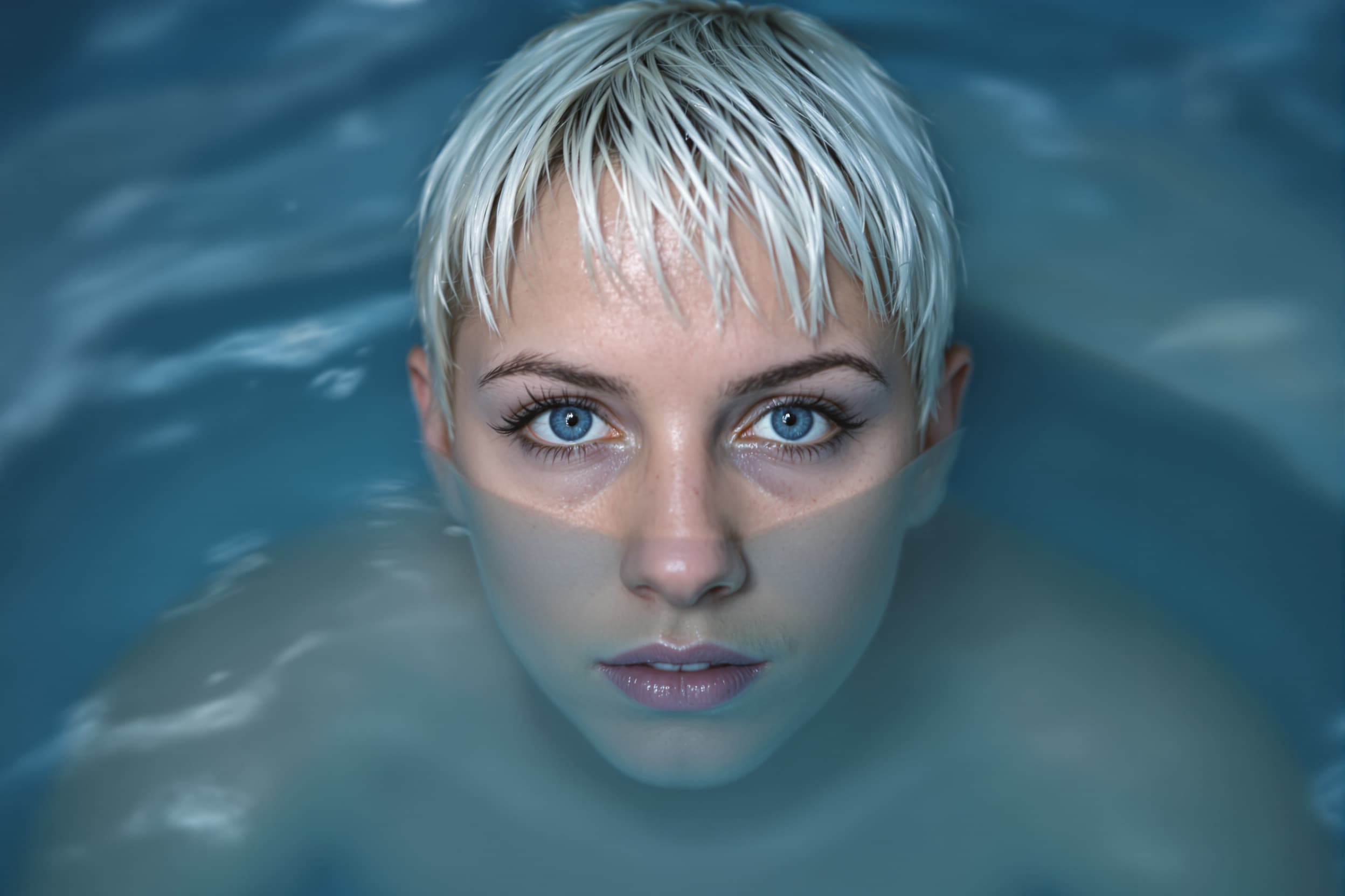 Introspective Portrait Underwater