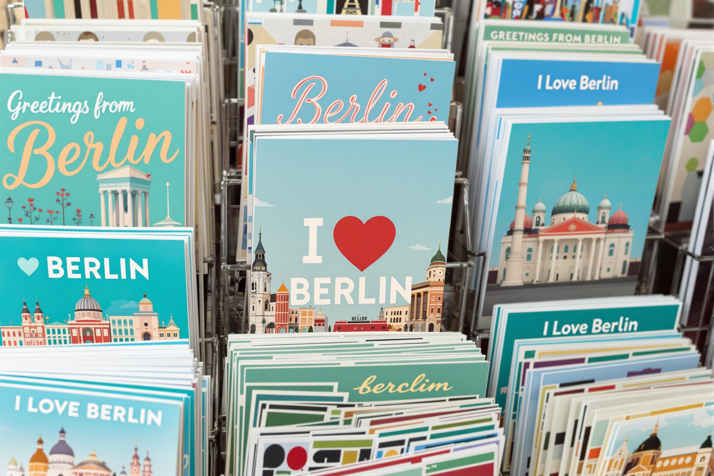Vibrant Berlin Greeting Cards Display