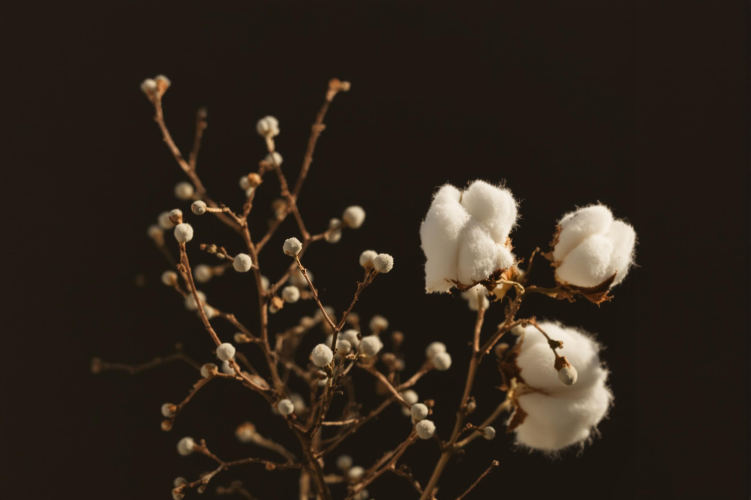 Delicate Cotton Flowers in Soft Focus