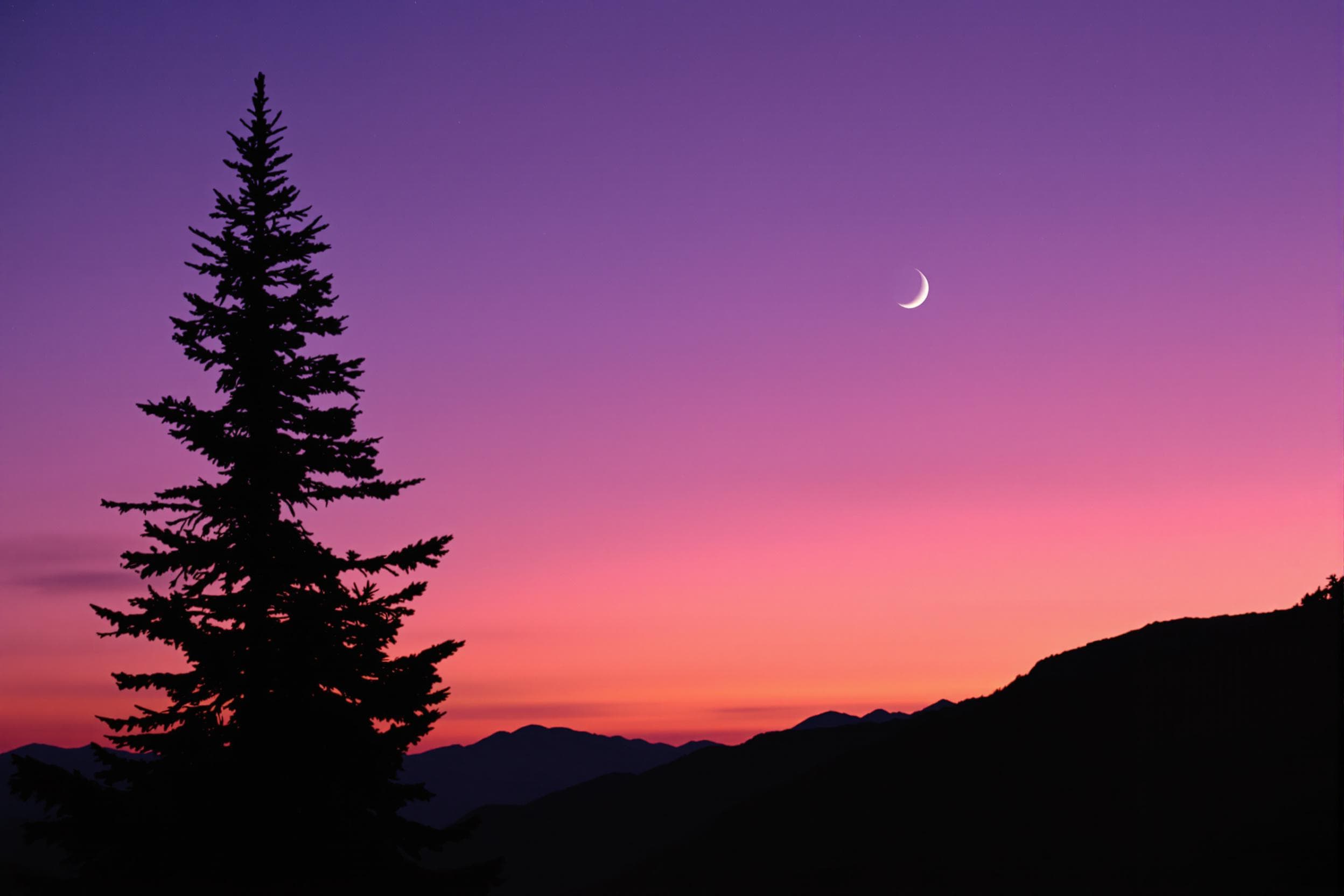 Twilight Tranquility in Mountainous Landscape
