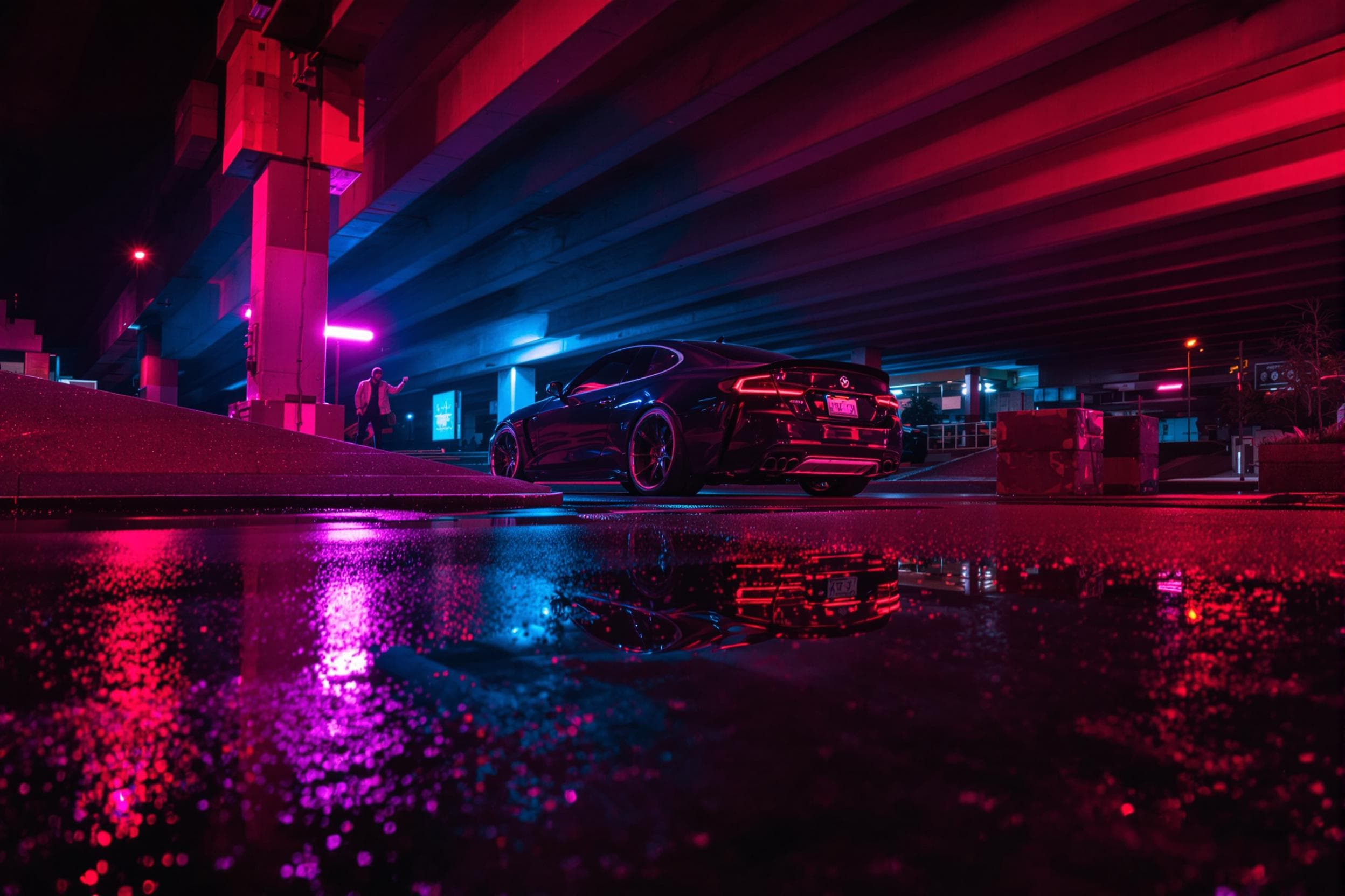 Neon Nights: Urban Solitude