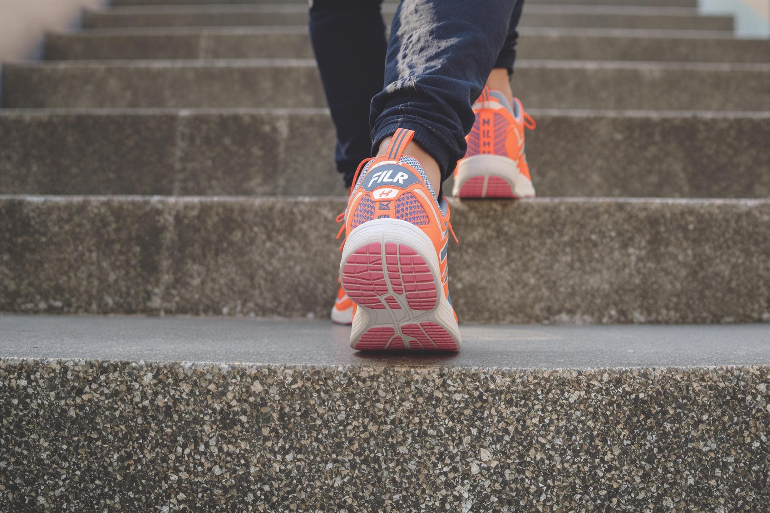 Dynamic Steps in Vibrant Sneakers