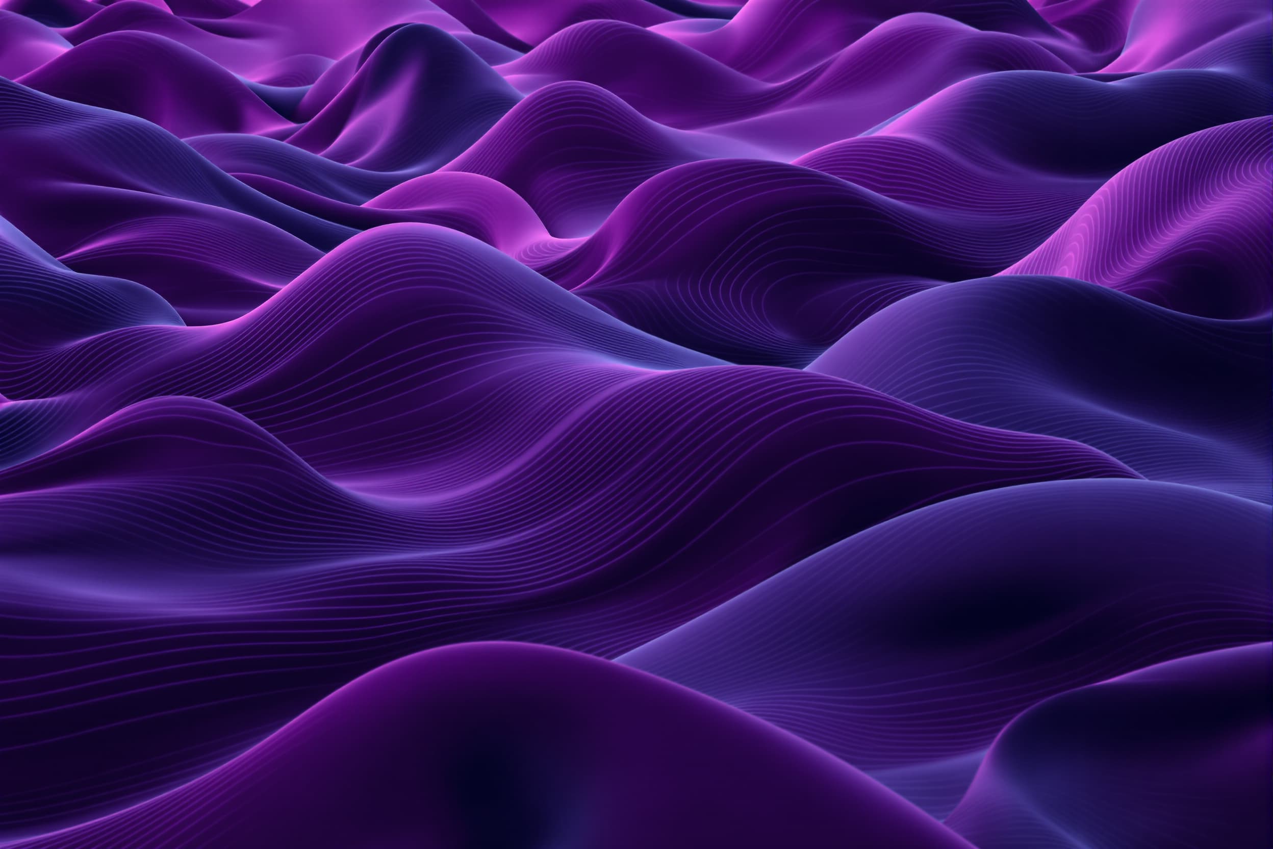Dreamy Abstract Waves in Purple and Teal