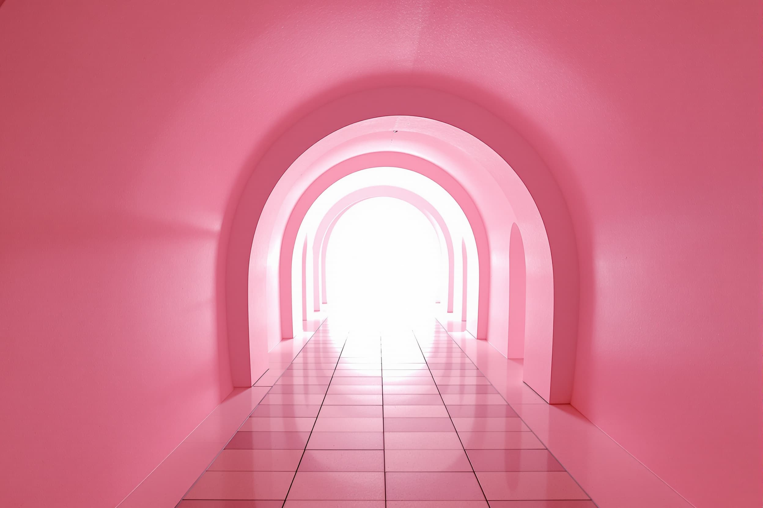 Tranquil Archway in Soft Pink