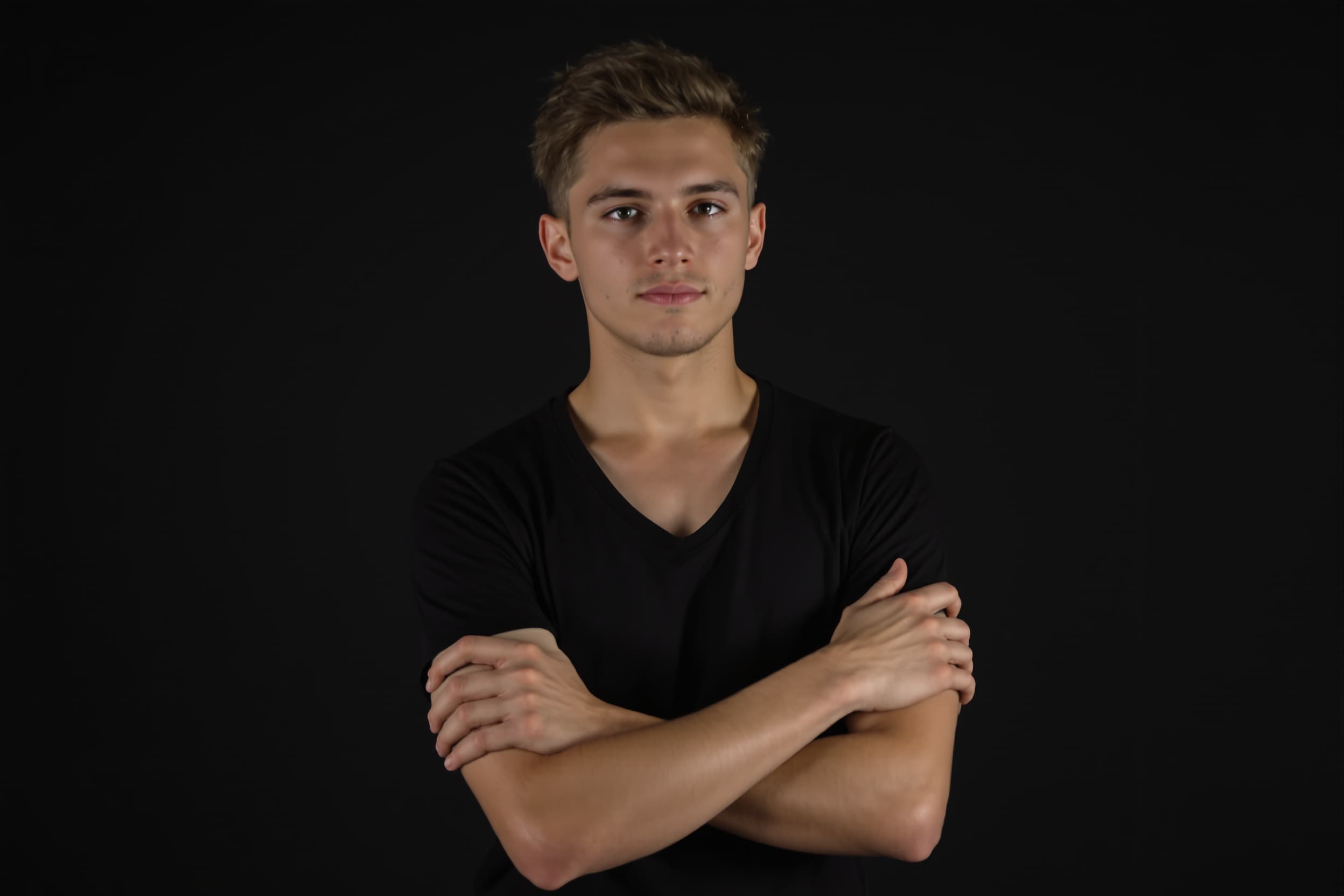 Contemplative Male Model Portrait