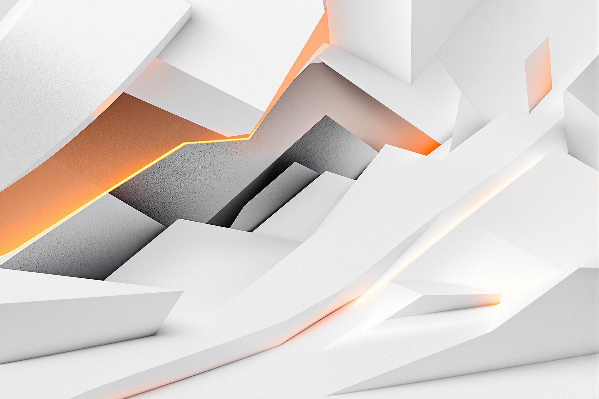 Futuristic Abstract Geometric Landscape