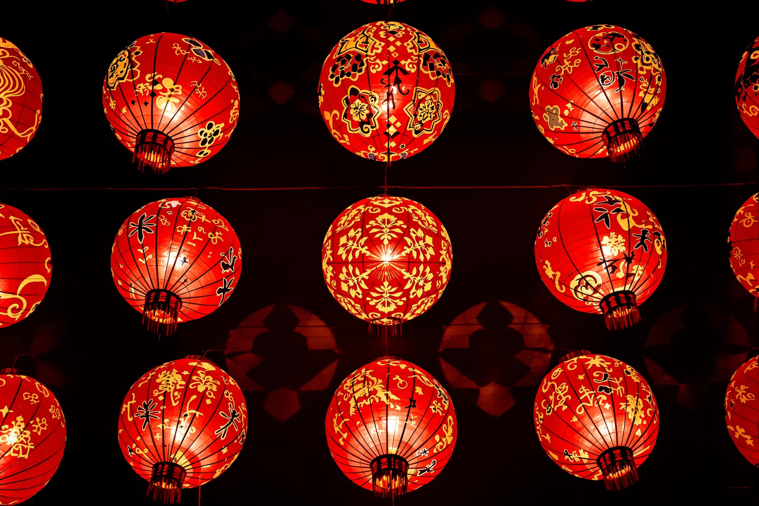 Vibrant Traditional Paper Lanterns