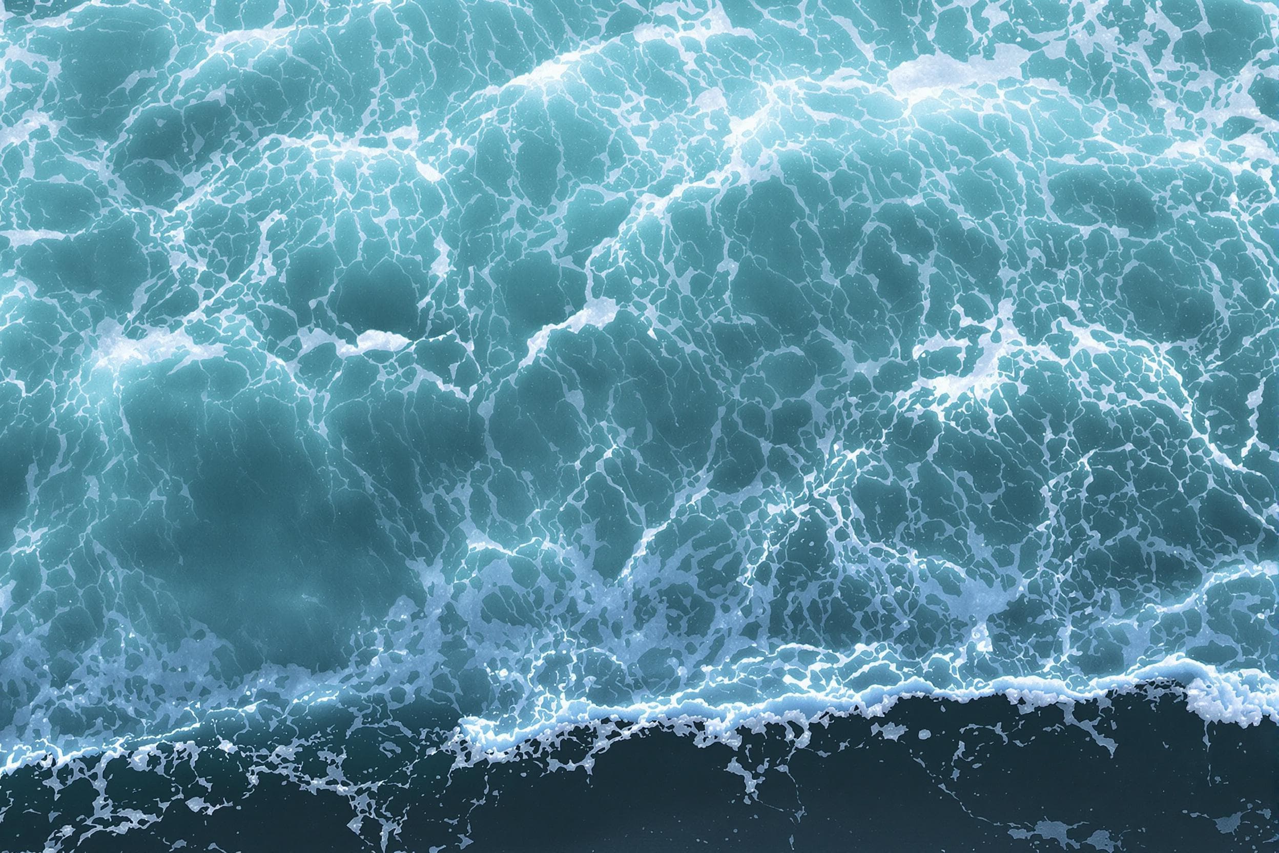 Serene Ocean Waves from Above