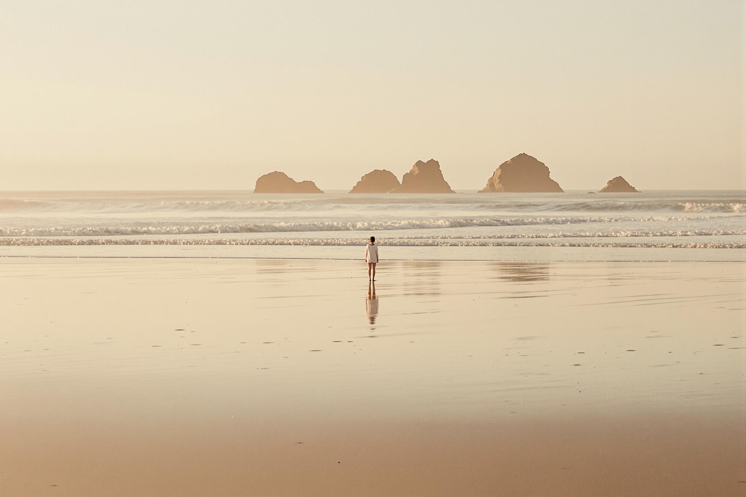 Solitary Beach Meditation