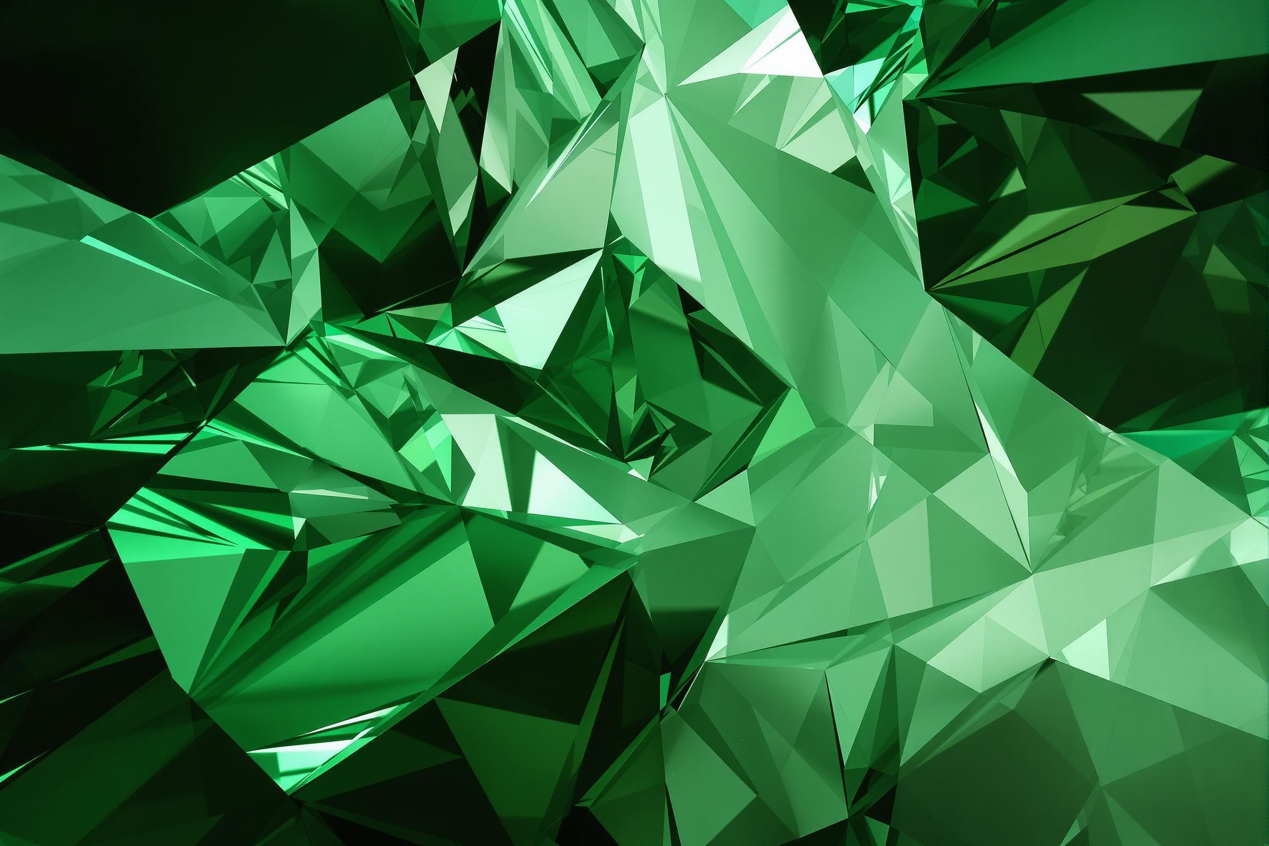 Sophisticated Green Geometric Abstract