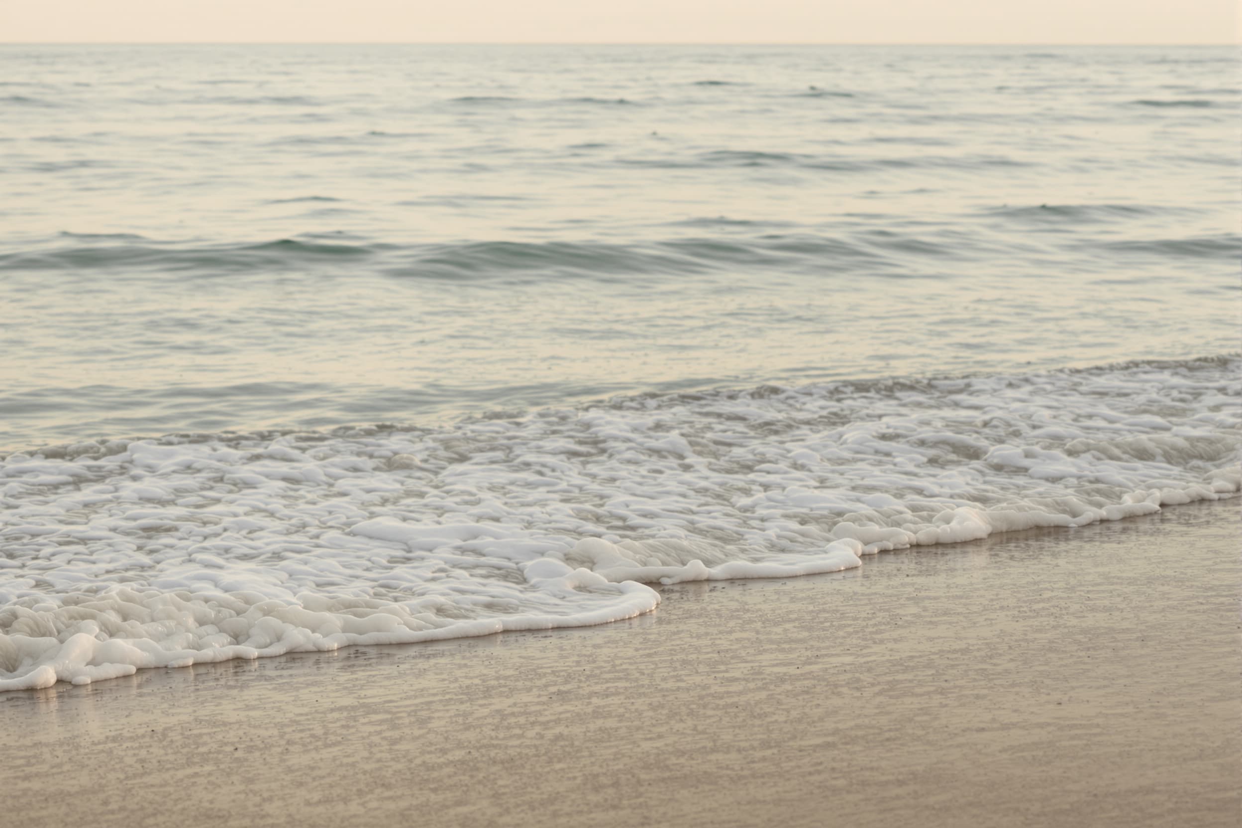 Tranquil Ocean Waves at Golden Hour