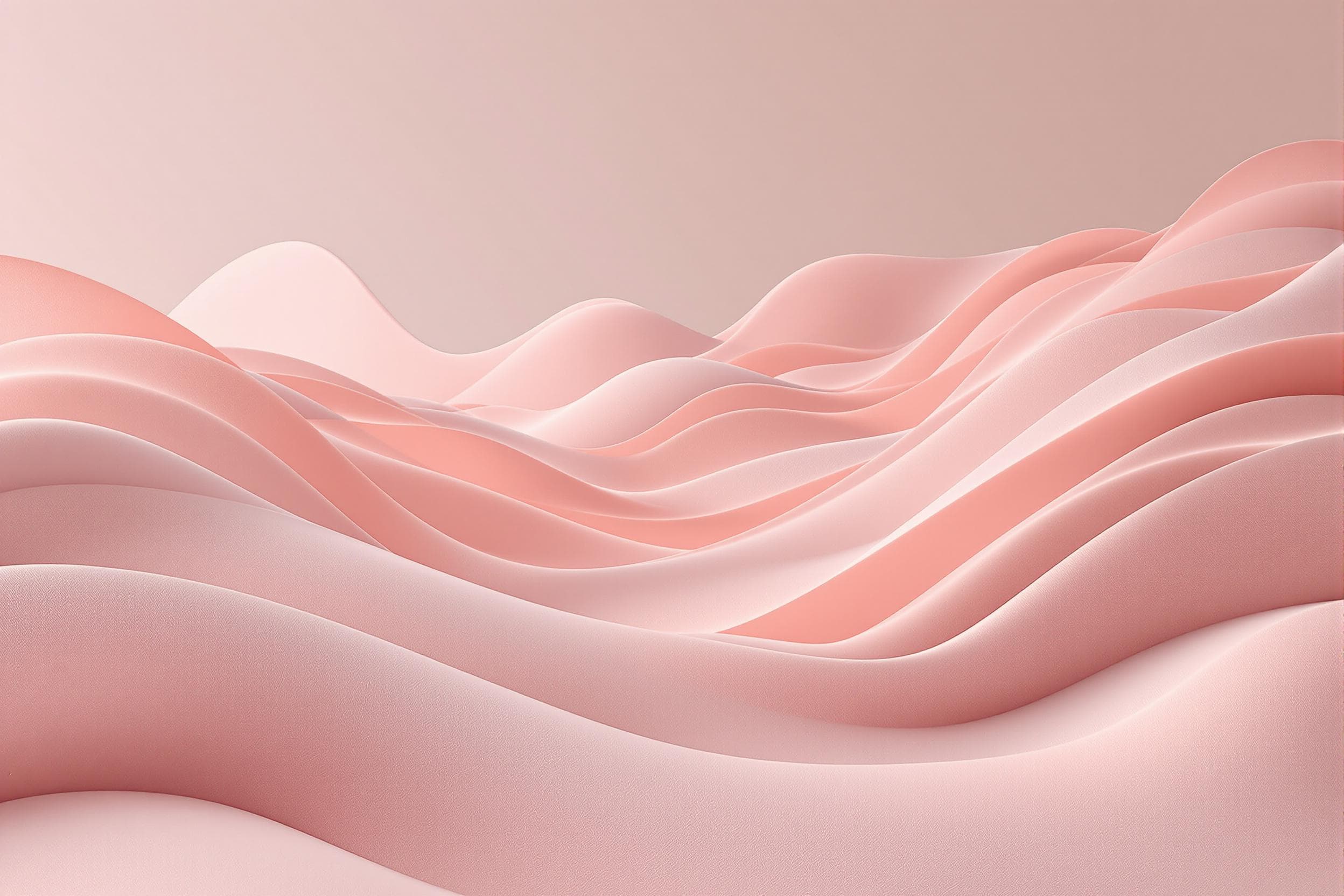 Abstract Serenity: Flowing Pink Landscape