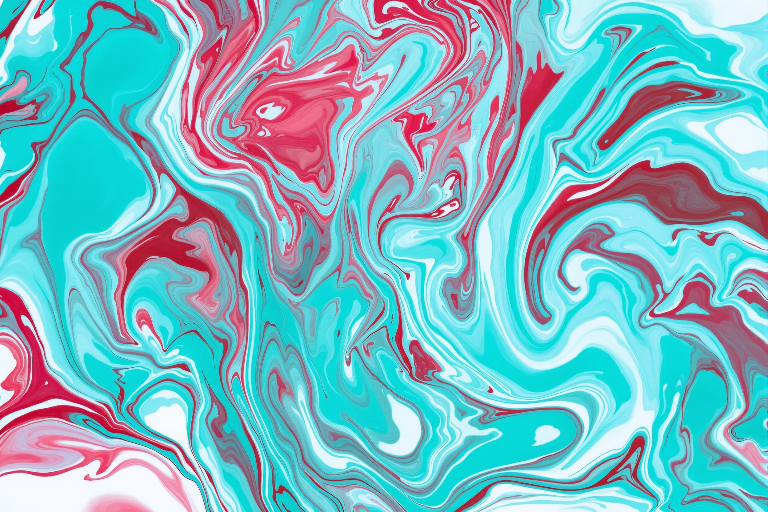 Vibrant Abstract Fluid Painting