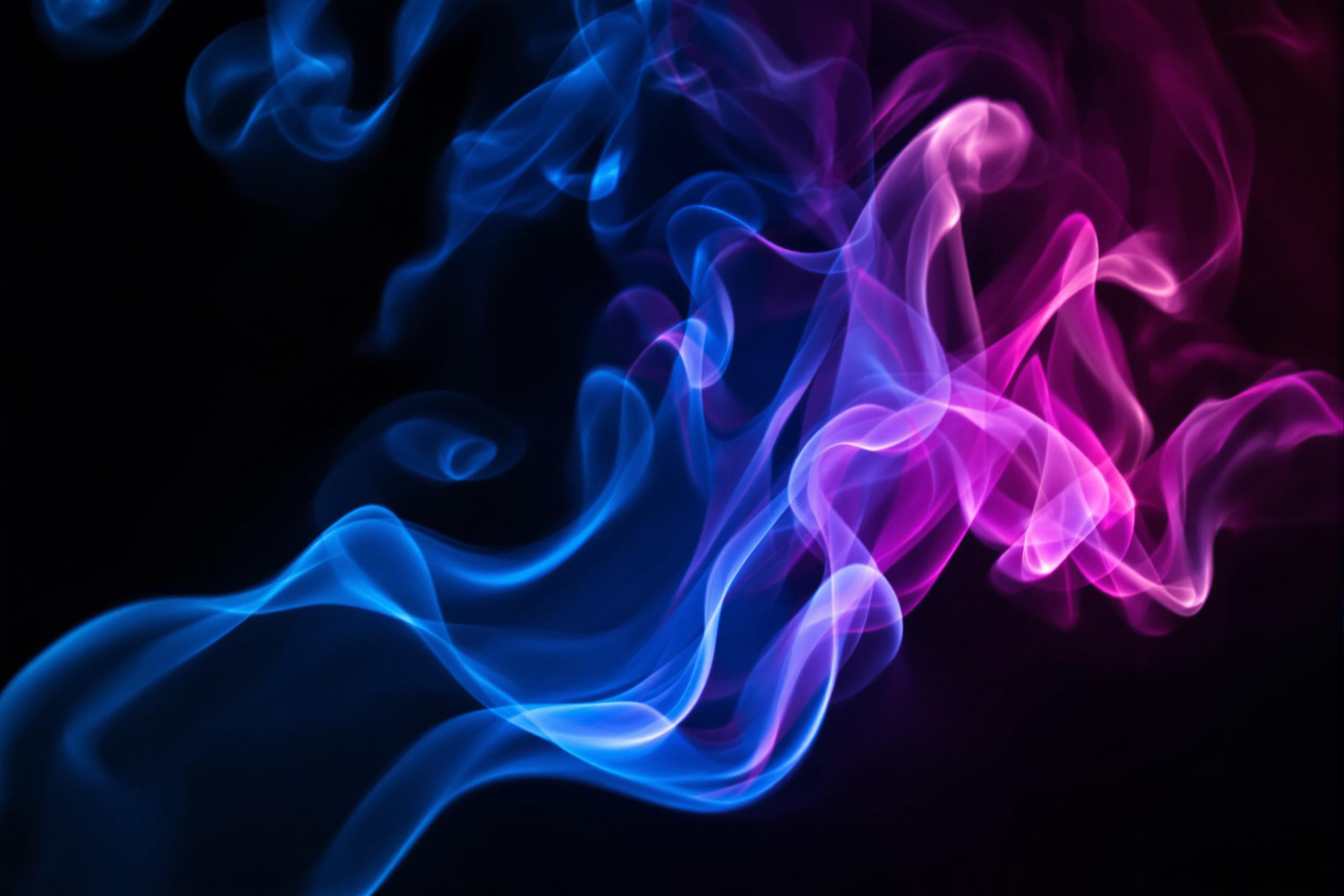 Ethereal Smoke Patterns in Electric Blue and Pink