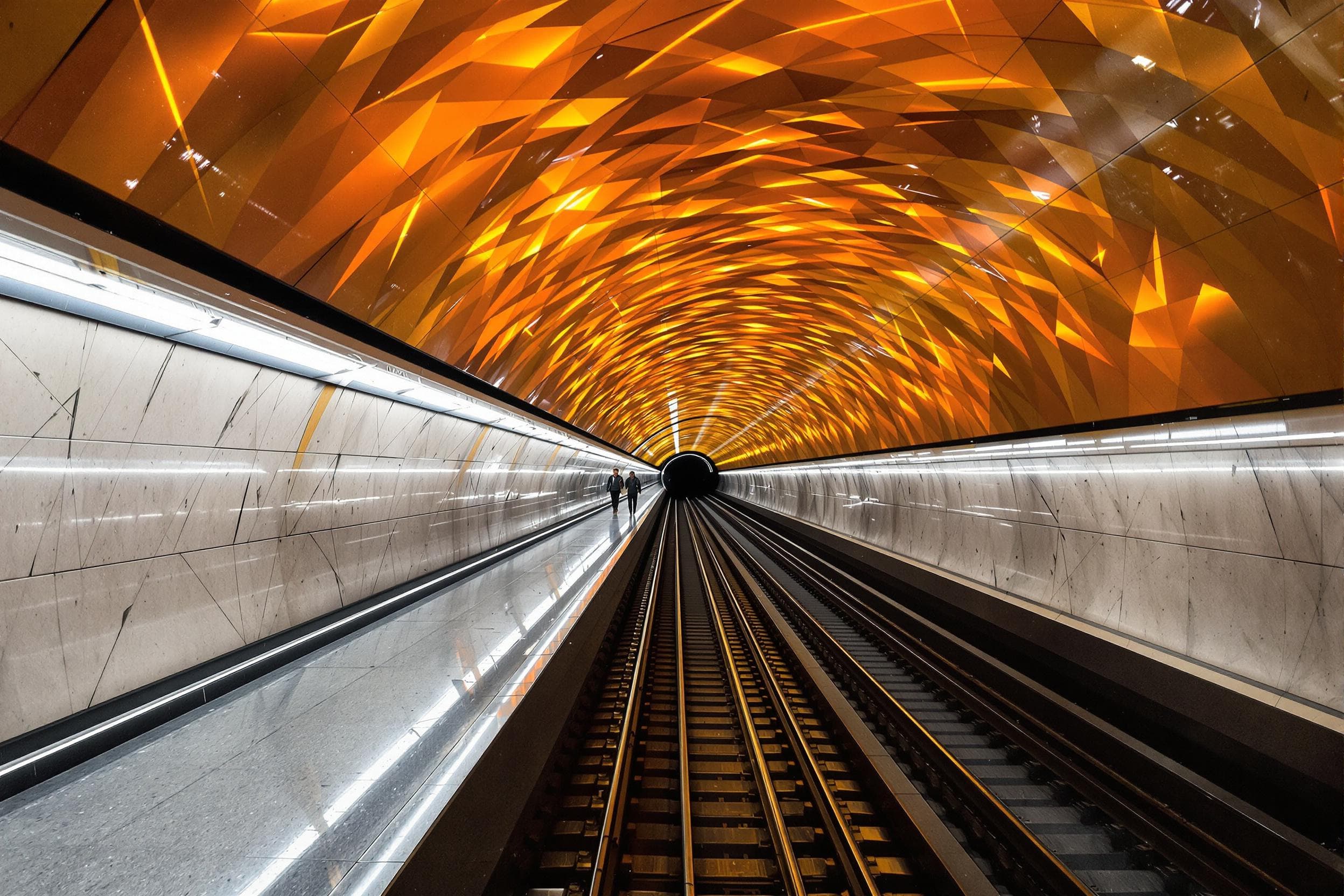 Vibrant Modern Subway Station