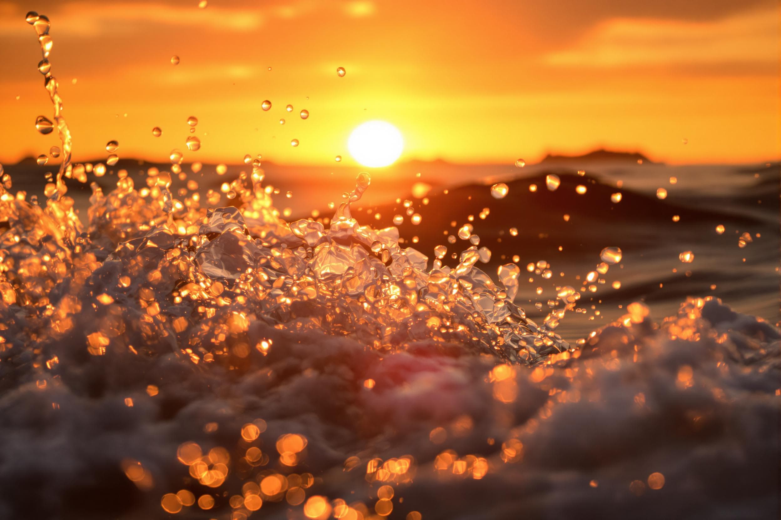 Serene Sunset Waves