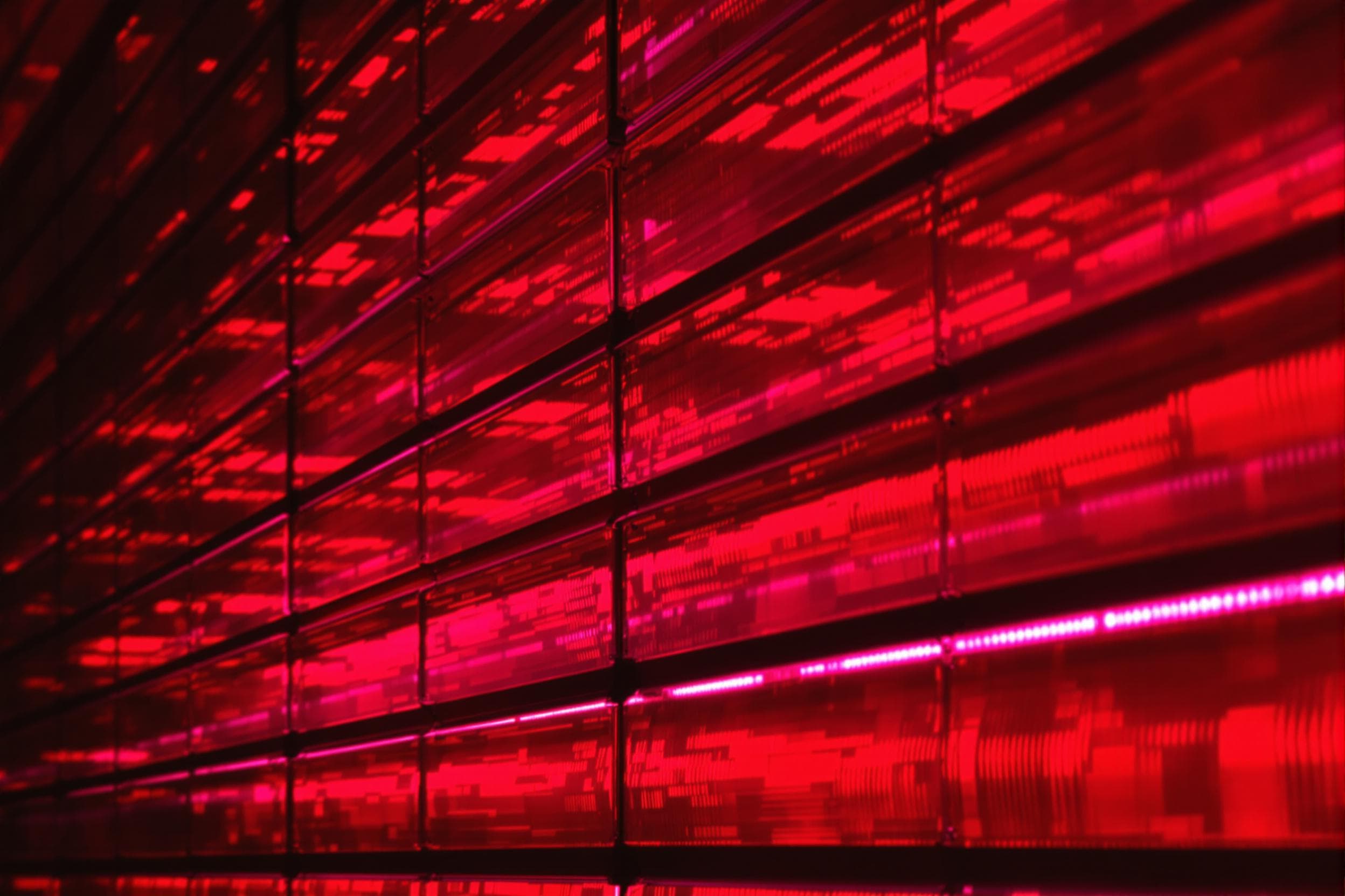 Vibrant Red and Pink Light Reflections