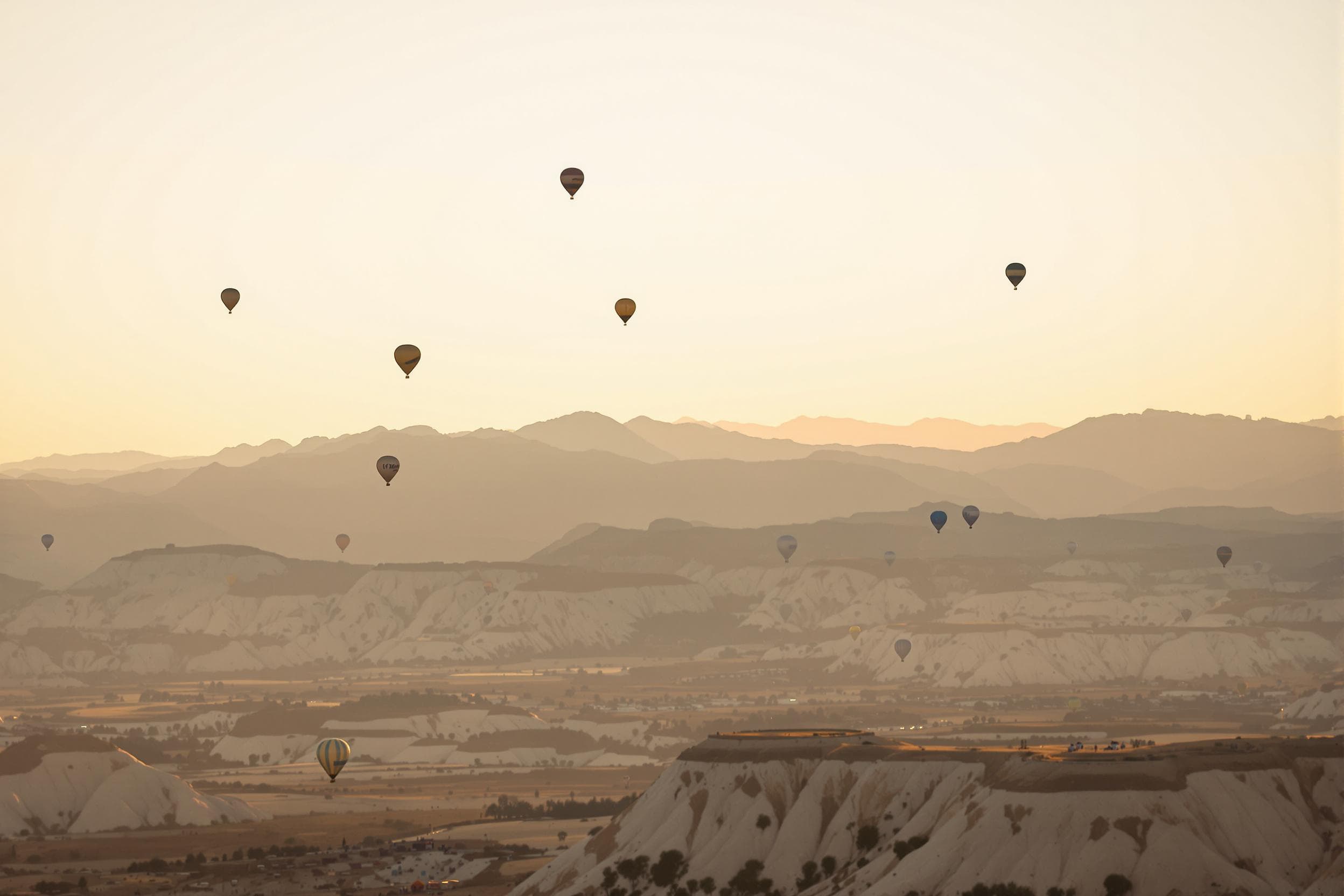 Serene Hot Air Balloons at Dusk