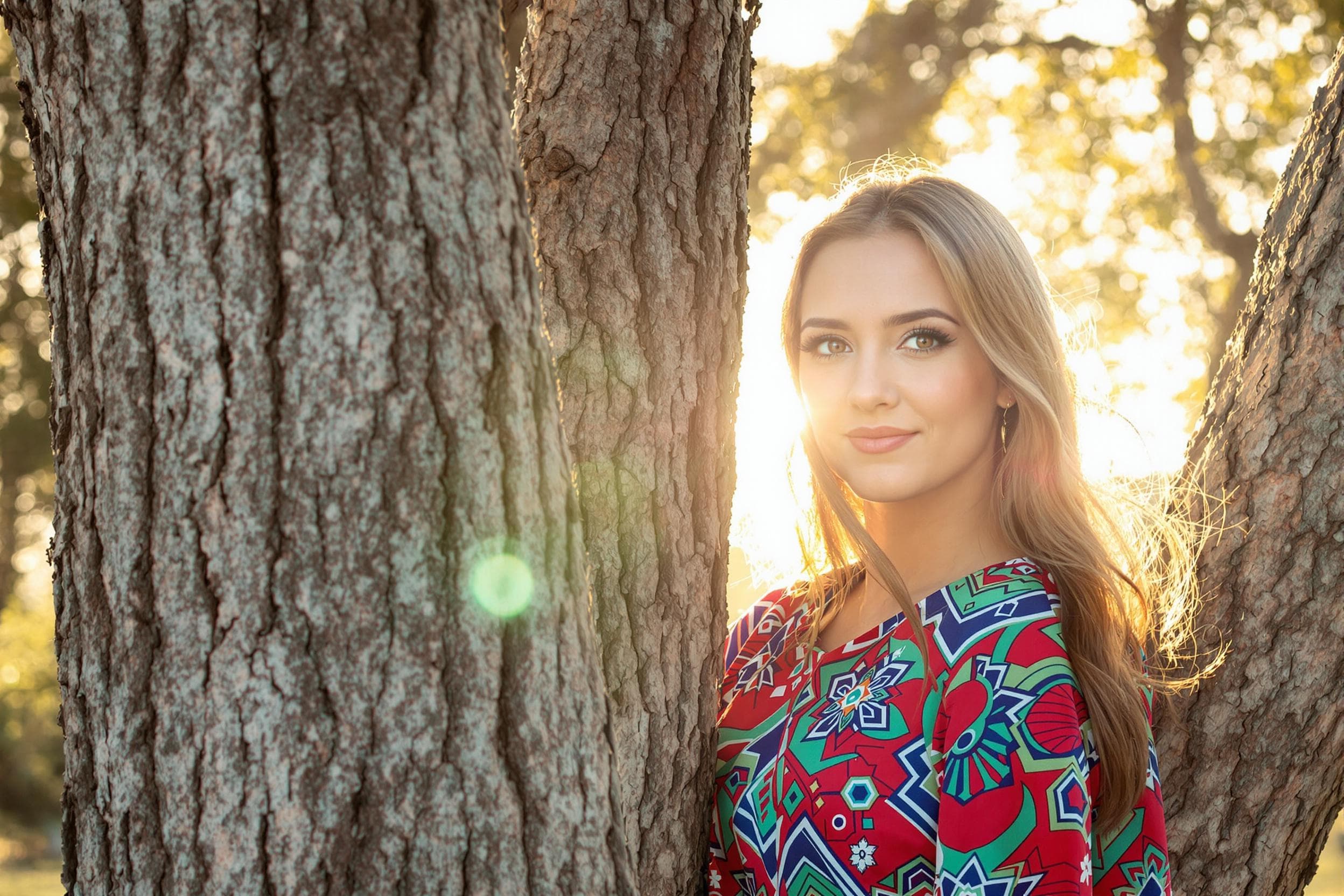 Serene Woman Embracing Nature