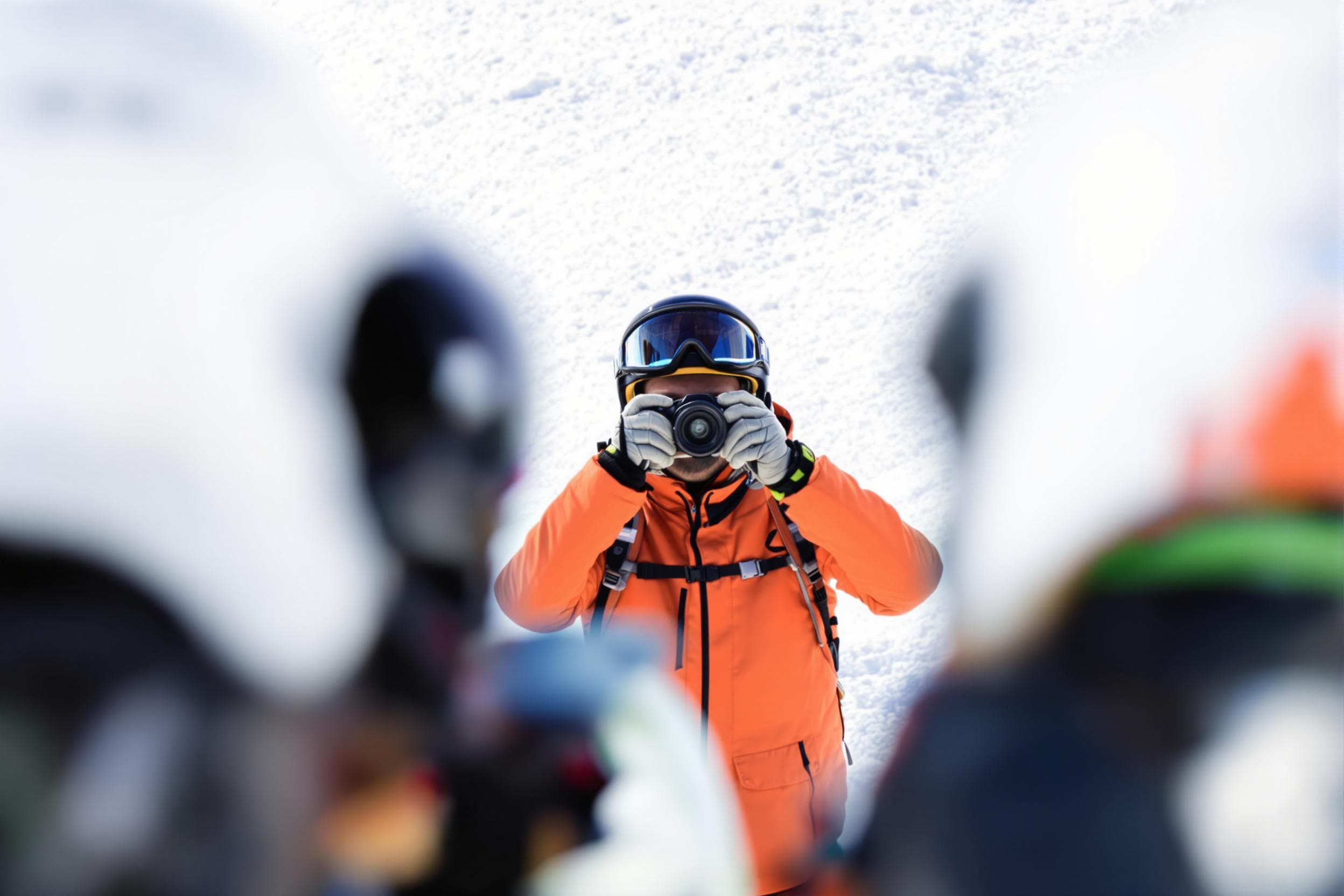 Thrilling Ski Action Shot