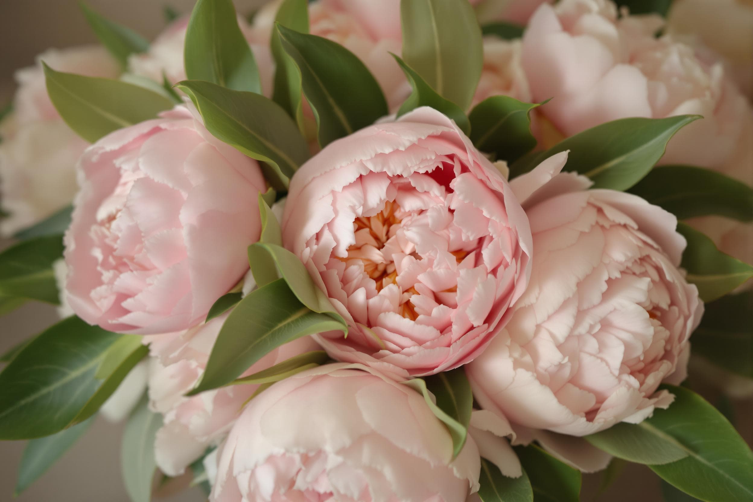 Delicate Pink Peonies in Soft Focus