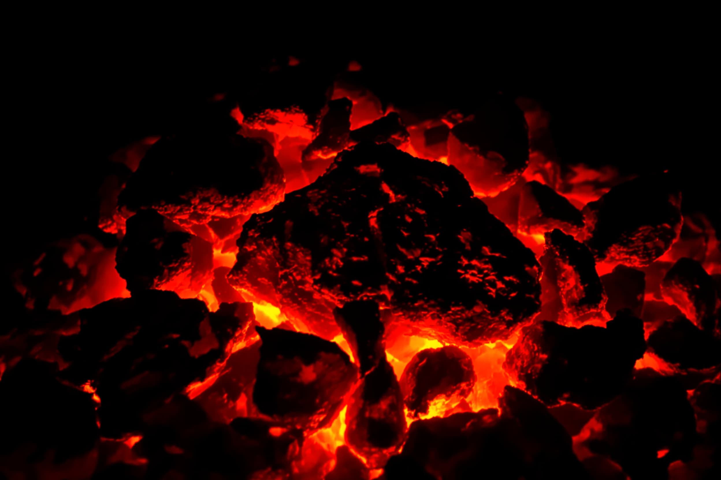 Glowing Embers in Dramatic Light