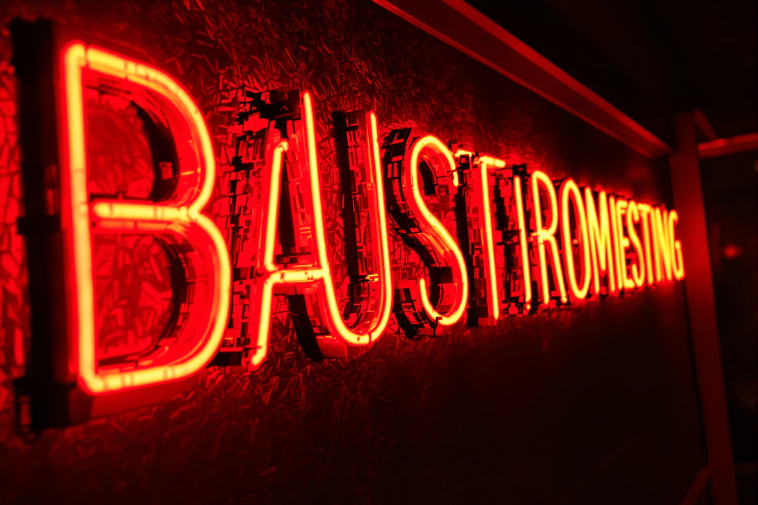 Vibrant Neon Sign in Urban Setting