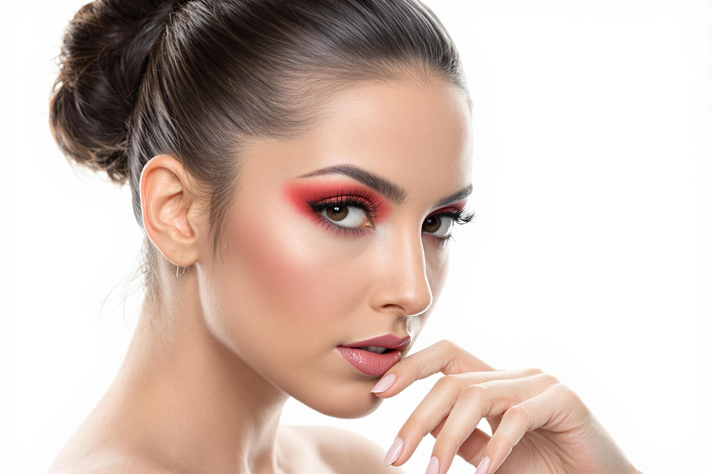 Confident Beauty in Bold Makeup