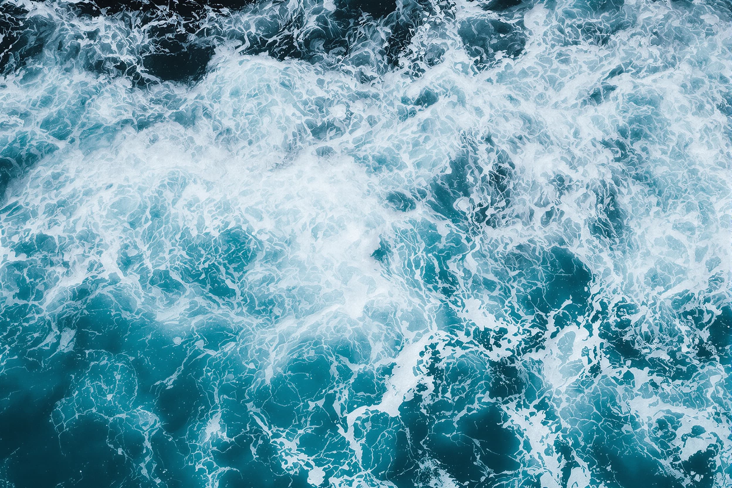 Dynamic Ocean Waves Aerial View