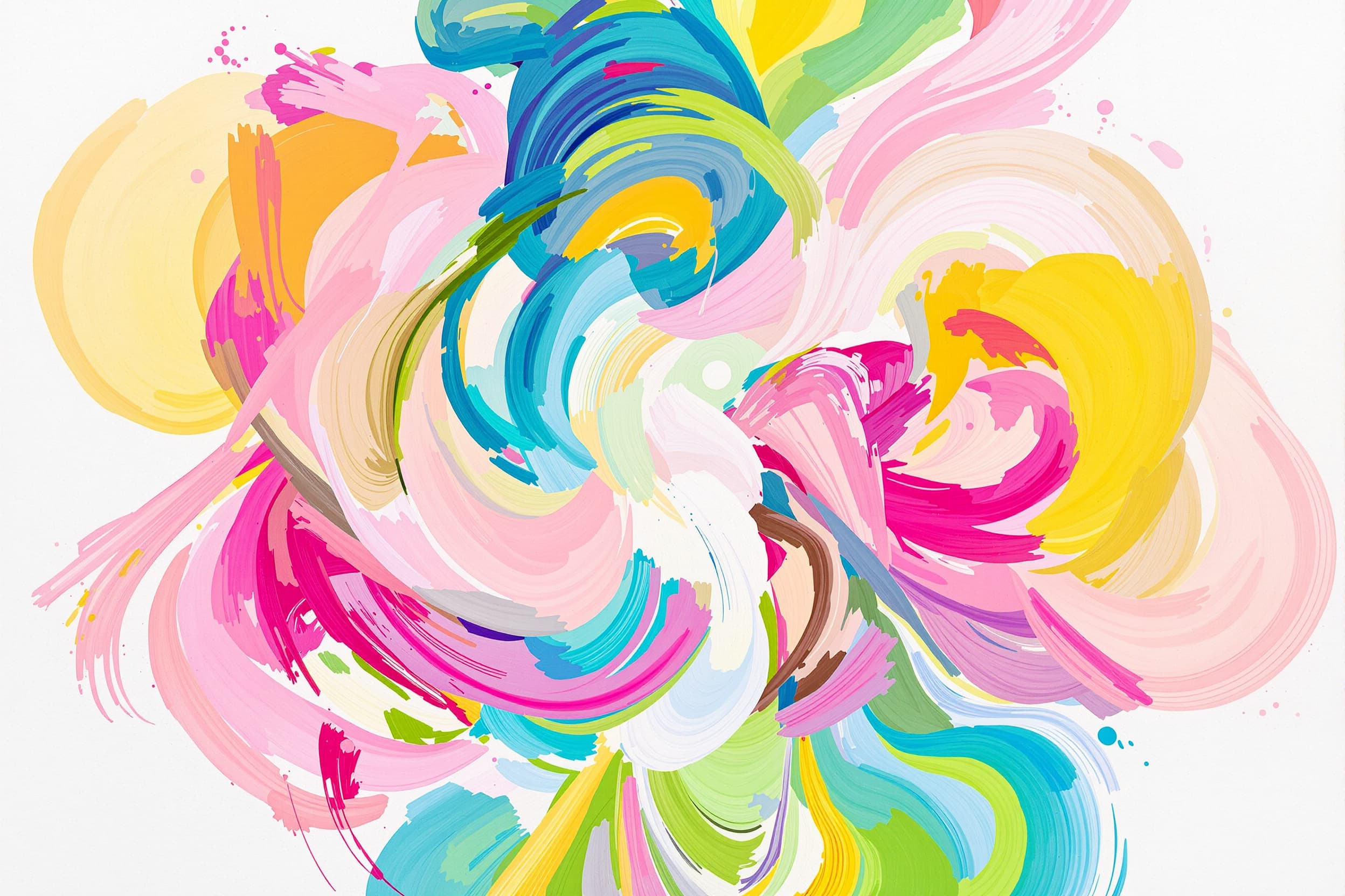 Dynamic Abstract Swirls in Vibrant Colors