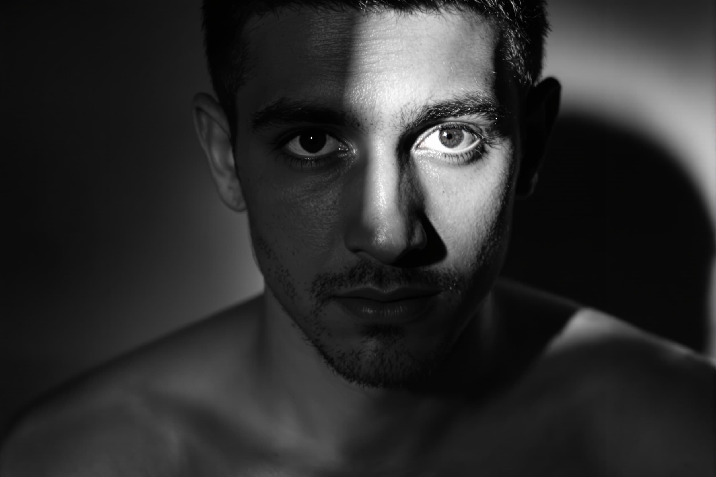 Introspective Portrait in Shadow