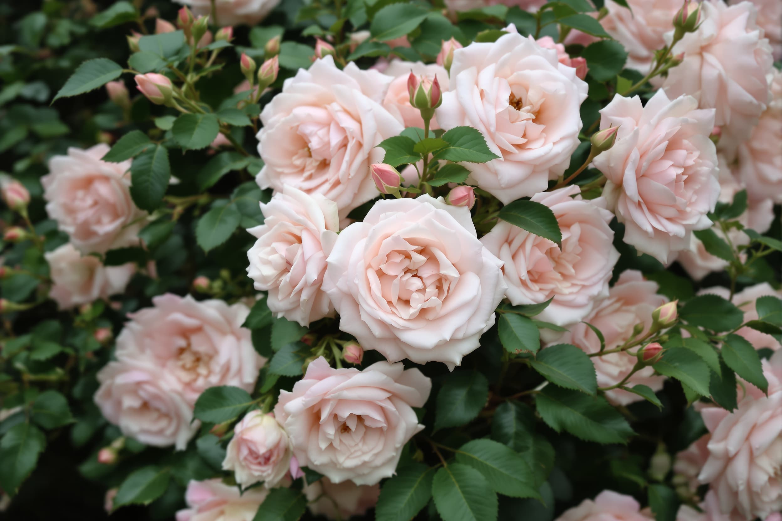 Romantic Pale Pink Roses in Soft Light