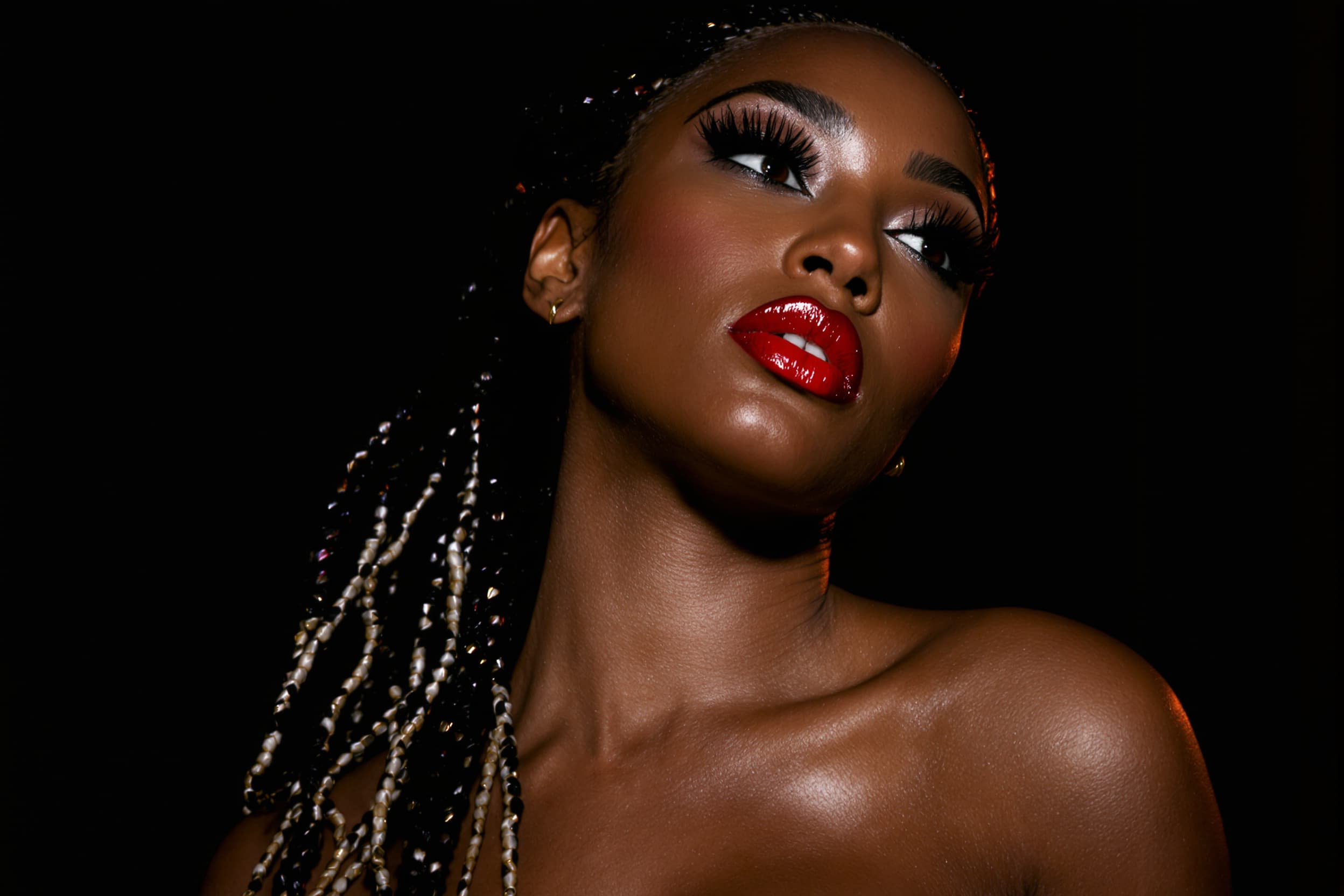 Striking Elegance in Bold Makeup