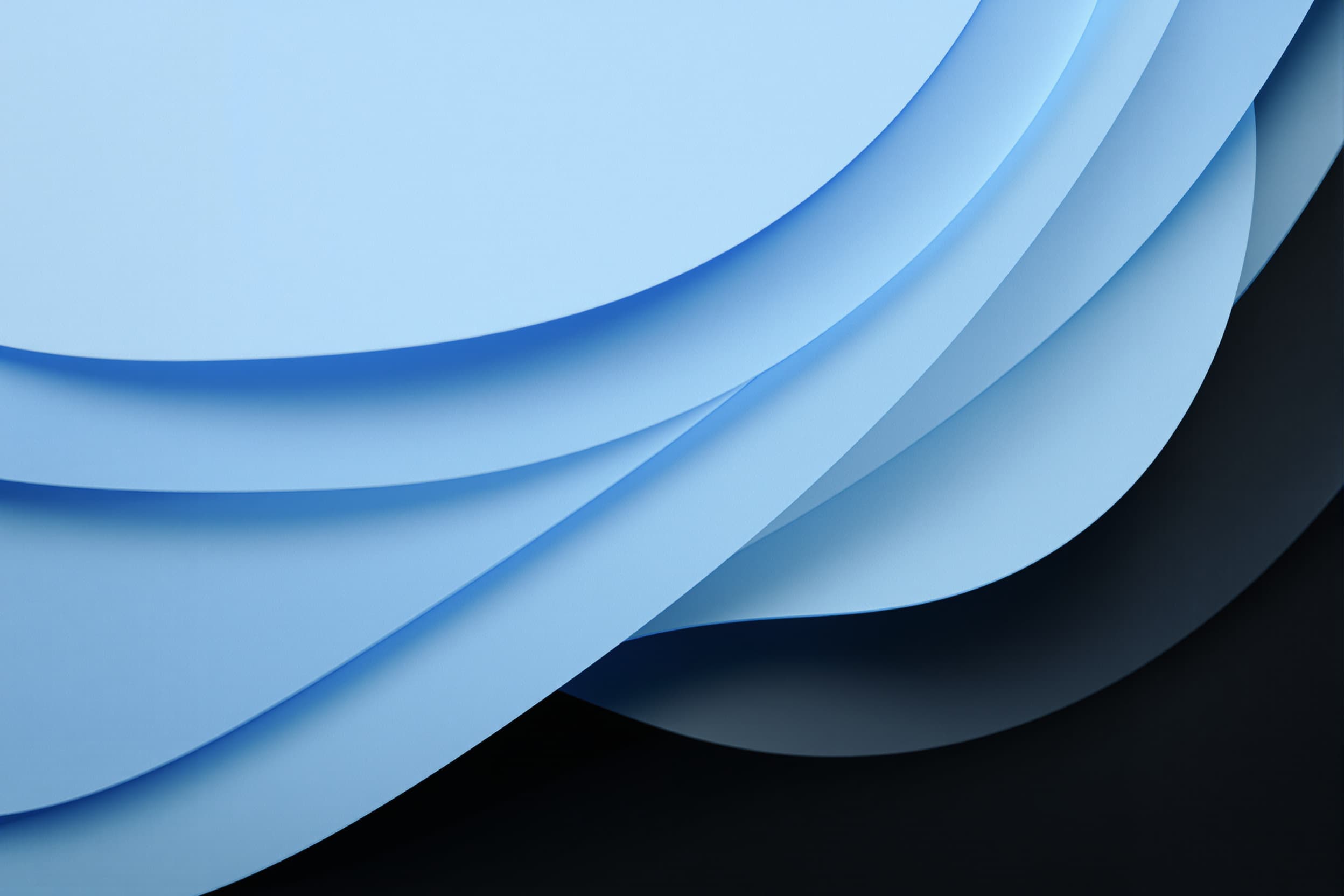 Curved Blue Layers on Black