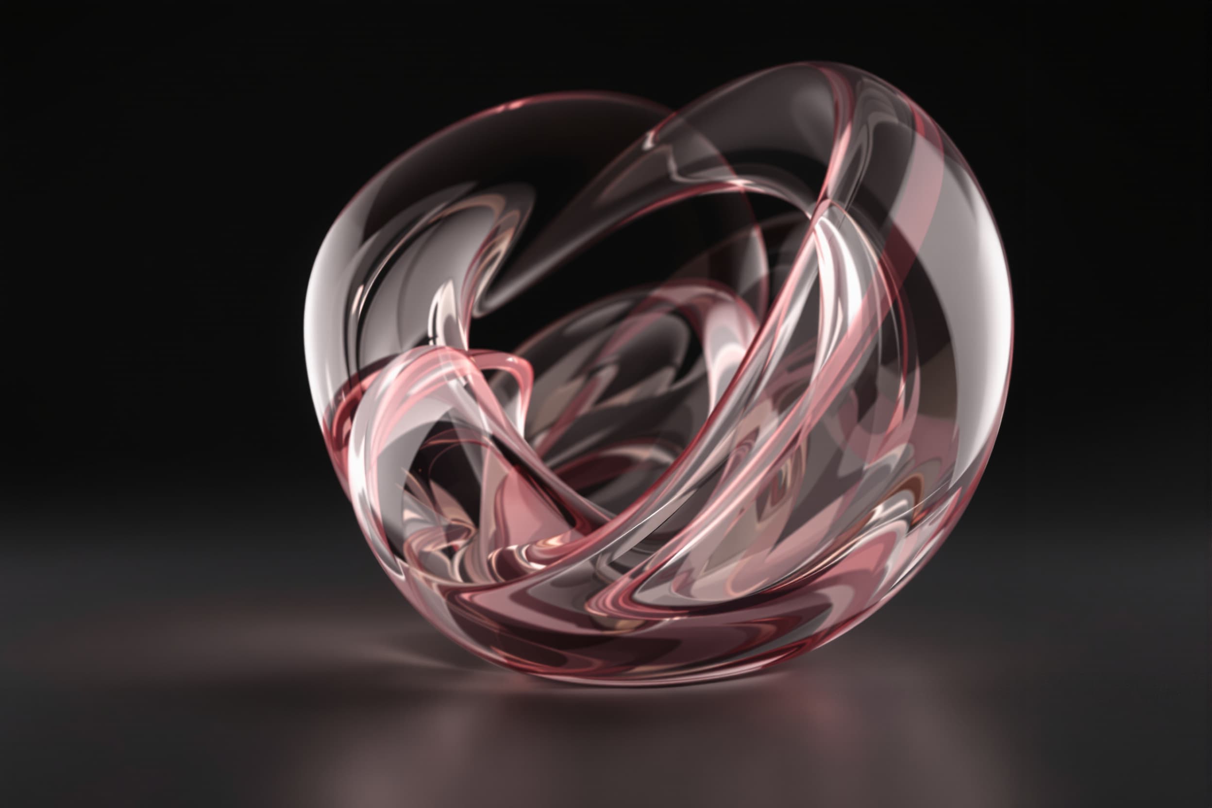Ethereal Glass Sculpture Abstract