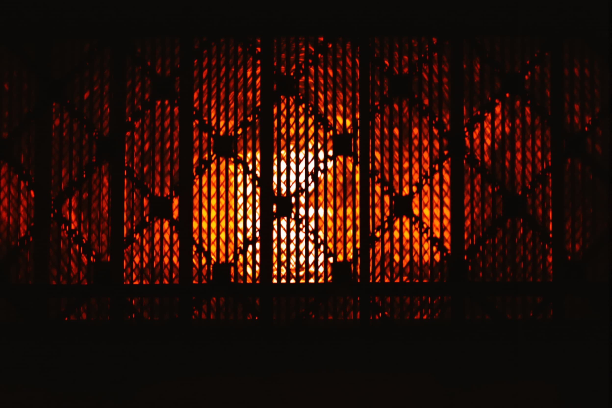 Abstract Glow Through Metal Grid