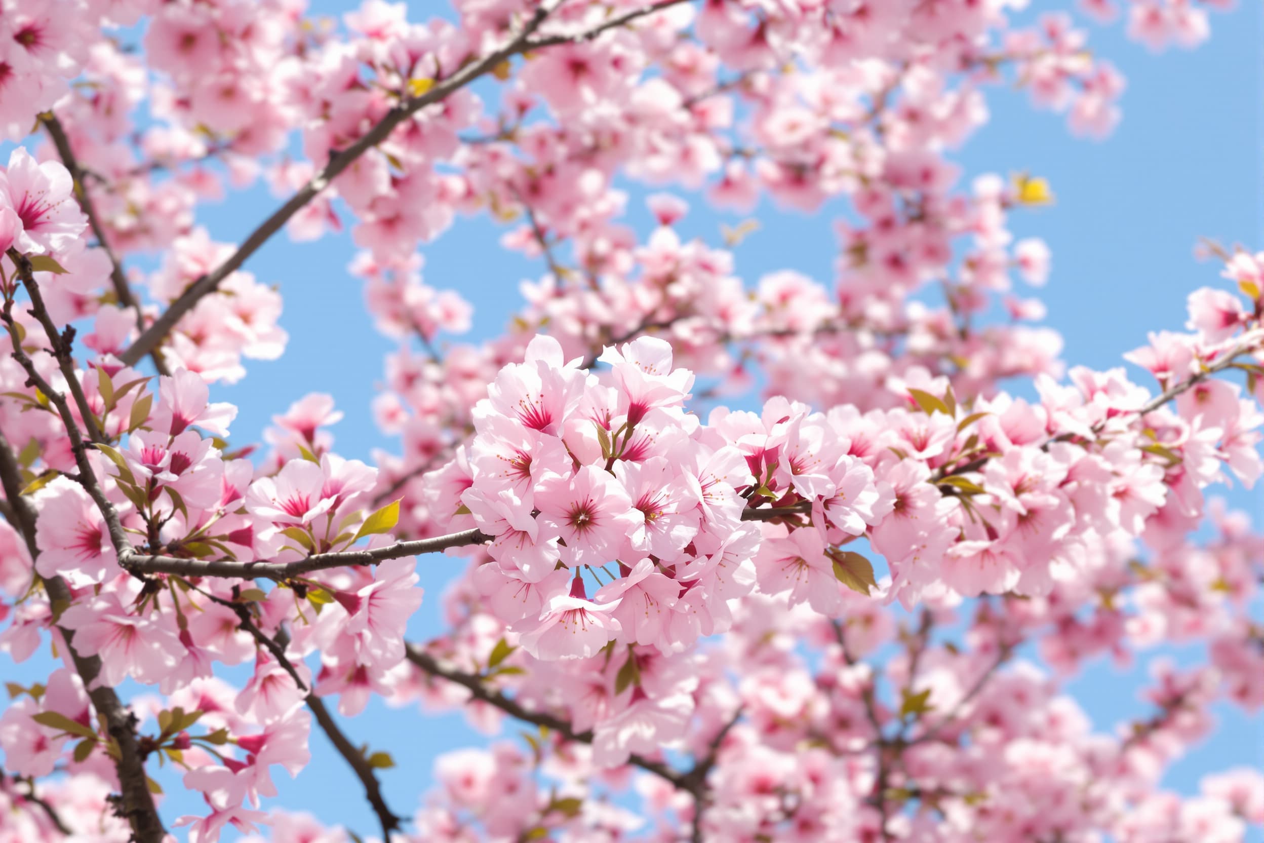 Blooming Pink Flowers Under Blue Sky