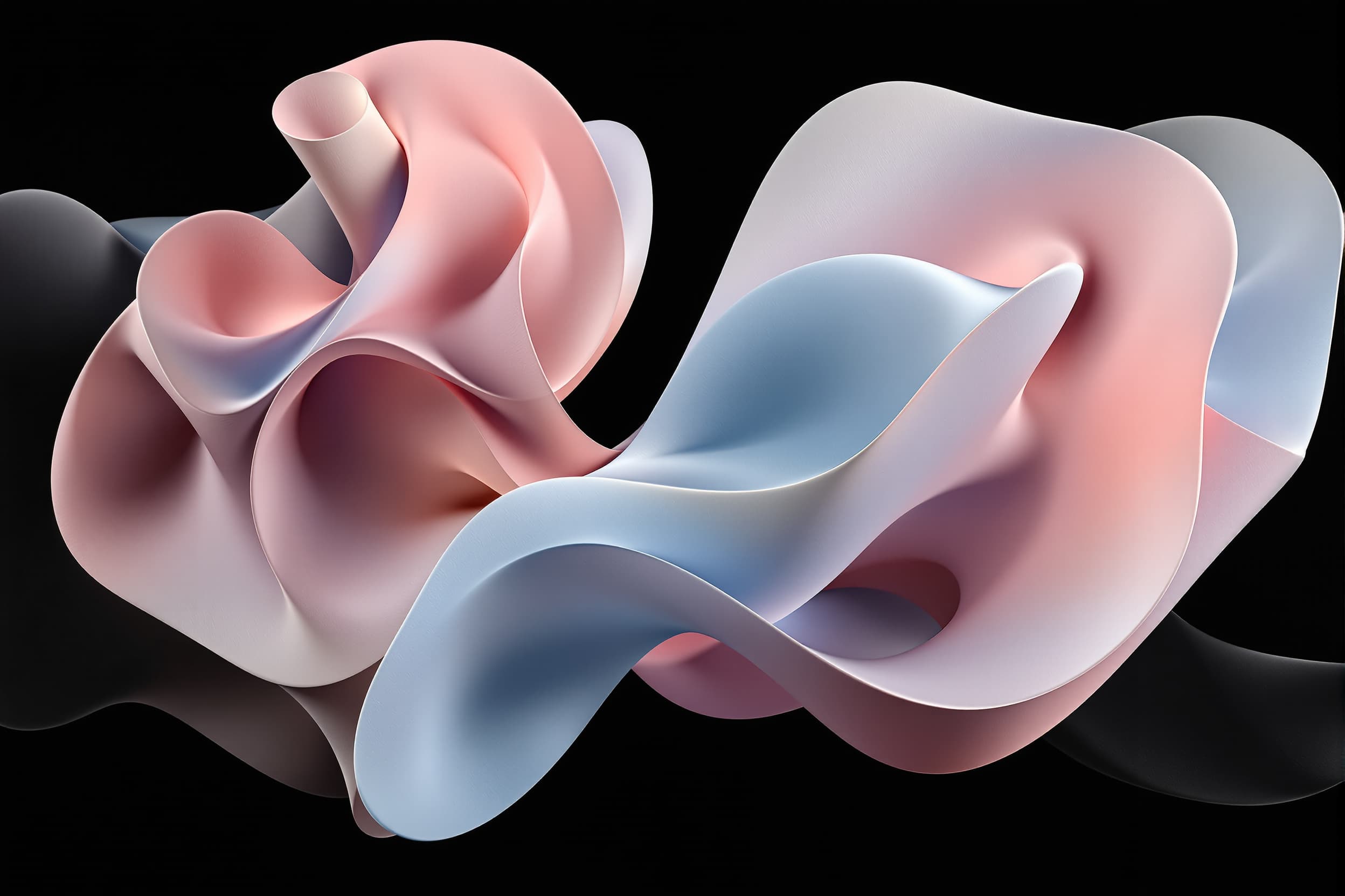 Flowing Abstract 3D Sculpture