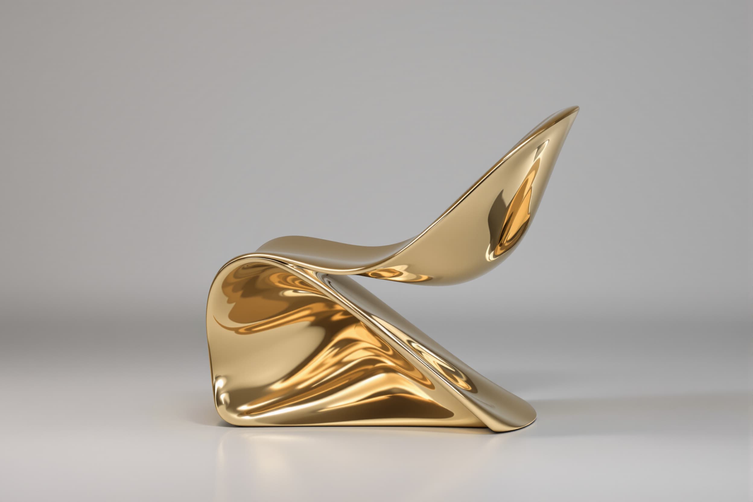 Sleek Gold Minimalist Chair