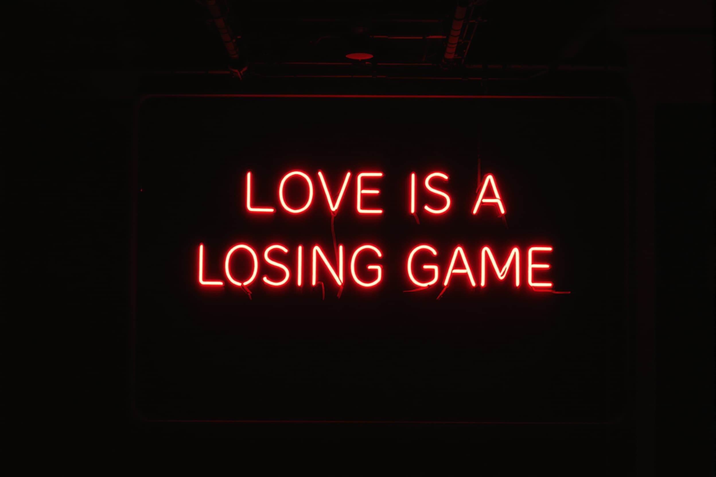 Melancholic Neon Love Sign